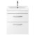Nuie Athena Wall Hung 2-Drawer Vanity Unit with Basin-3 500mm Wide - Gloss White