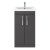 Nuie Athena Floor Standing 2-Door Vanity Unit with Basin-3 500mm Wide - Gloss Grey