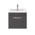 Nuie Athena Wall Hung 1-Drawer Vanity Unit with Basin-3 500mm Wide - Gloss Grey