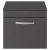 Nuie Athena Wall Hung 1-Drawer Vanity Unit and Worktop 500mm Wide - Gloss Grey