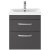 Nuie Athena Wall Hung 2-Drawer Vanity Unit with Basin-1 500mm Wide - Gloss Grey | Thumbnail Image