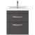 Nuie Athena Wall Hung 2-Drawer Vanity Unit with Basin-3 500mm Wide - Gloss Grey