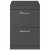 Nuie Athena Floor Standing 2-Drawer Vanity Unit and Worktop 600mm Wide - Gloss Grey