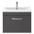 Nuie Athena Wall Hung 1-Drawer Vanity Unit with Basin-3 600mm Wide - Gloss Grey