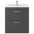 Nuie Athena Floor Standing 2-Drawer Vanity Unit with Basin-2 800mm Wide - Gloss Grey