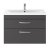 Nuie Athena Wall Hung 2-Drawer Vanity Unit with Basin-3 800mm Wide - Gloss Grey