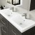 Nuie Athena Wall Hung 4-Door Vanity Unit with Double Basin 1200mm Wide - Gloss Grey