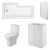 Nuie Ava Complete Furniture Suite with 600mm Vanity Unit and L-Shaped Shower Bath 1700mm RH