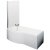 Nuie B-Shaped Shower Bath with Front Panel and Screen 1700mm x 735mm/900mm - Left Handed