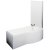 Nuie B-Shaped Shower Bath with Front Panel and Screen 1700mm x 735mm/900mm - Right Handed