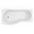 Nuie B-Shaped Shower Bath 1700mm x 735mm/900mm - Left Handed