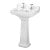Nuie Carlton Basin and Full Pedestal 560mm Wide - 2 Tap Hole