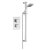 Nuie Rectangular Twin Valve Concealed Mixer Shower with Square Shower Head and Slider Rail