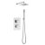 Nuie Rectangular Twin Valve Concealed Mixer Shower with Square Fixed Head and Handset