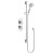 Nuie Rounded Twin Valve Concealed Shower Mixer Slider Rail Kit
