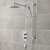 Nuie Contemporary Wall Mounted Shower Arm 328mm Length - Chrome