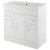 Nuie Eden Floor Standing 3-Door Vanity Unit and Basin-1 Gloss White - 800mm Wide