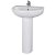 Nuie Ivo Bathroom Suite with Close Coupled Toilet and Basin 550mm - 1 Tap Hole