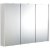 Nuie Eden 3-Door Mirrored Cabinet 650mm H x 900mm W - White