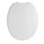 Nuie Luxury Round Thermoplastic Toilet Seat with Soft Close Hinges - White
