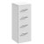Nuie Mayford 4-Drawer Unit 300mm Wide x 300mm Deep - Gloss White
