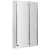 Nuie Pacific L-Shaped Double Hinged Bath Screen 1400mm H x 810mm W - 6mm Glass