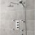 Nuie Quest Concealed Shower Mixer with Slider Rail Kit Fixed Head and Body Jets - Chrome