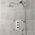 Nuie Quest Concealed Triple Handle Shower Valve With Diverter - Chrome