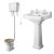 Nuie Richmond Traditional Bathroom Suite High Level Toilet 595mm Basin - 2 Tap Hole