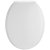 Nuie Round Thermoplastic Top Fixing Toilet Seat with Soft Close Hinges - White