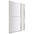 Nuie Pacific Square Hinged Bath Screen with Fixed Panel and Towel Bar 1433mm H x 998mm W - 6mm Glass