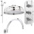 Nuie Traditional Triple Concealed Shower Valve with Slide Rail Kit and Fixed Shower Head - Chrome
