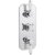 Nuie Victorian Concealed Thermostatic Shower Valve Triple Handle - Chrome