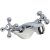 Nuie Viscount Mono Basin Mixer Tap Dual Handle with Click Clack Waste - Chrome