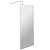 Nuie Wet Room Screen 1850mm High x 1400mm Wide with Support Bar 8mm Glass - Chrome