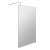 Nuie Wet Room Screen 1850mm High x 1100mm Wide with Support Bar 8mm Glass - Chrome