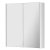 Prestige Arc 2-Door Mirror Bathroom Cabinet 600mm H x 500mm W - Gloss White