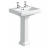 Prestige Astley Basin with Full Pedestal 600mm Wide 2 Tap Hole