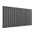 Prestige Boston Single Designer Horizontal Radiator 600mm H x 1190mm W - Anthracite
