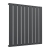 Prestige Boston Single Designer Horizontal Radiator 600mm H x 630mm W - Anthracite