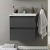 Prestige City 2-Drawer Wall Hung Vanity Unit with Basin 800mm Wide - Storm Grey Gloss | Thumbnail Image