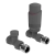 Prestige Design Straight Thermostatic Radiator Valve Set - Textured Grey | Thumbnail Image