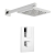 Prestige Element Option 2 Thermostatic Concealed Shower Valve with Fixed Shower Head and Arm - Chrome