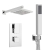 Prestige Element Option 4 Thermostatic Concealed Shower Valve with Handshower and Fixed Head - Chrome | Thumbnail Image