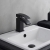 Prestige Fiuto Nero Basin Mixer Tap with Click Clack Waste - Black | Thumbnail Image