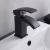 Prestige Fiuto Nero Basin Mixer Tap with Click Clack Waste - Black | Thumbnail Image