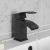 Prestige Fiuto Nero Basin Mixer Tap with Click Clack Waste - Black | Thumbnail Image
