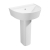 Prestige Genoa Round Basin with Full Pedestal 580mm Wide - 1 Tap Hole