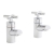 Prestige Times Basin Taps Pair Chrome