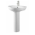 Prestige Kameo Slim Basin with Full Pedestal 550mm Wide - 1 Tap Hole